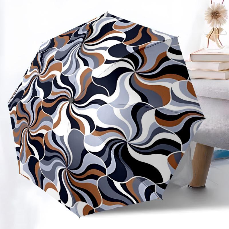 

1pc Swirl Pattern Automatic Open/Close Umbrella - Compact Travel Umbrella, Gift for Birthdayyy251208195