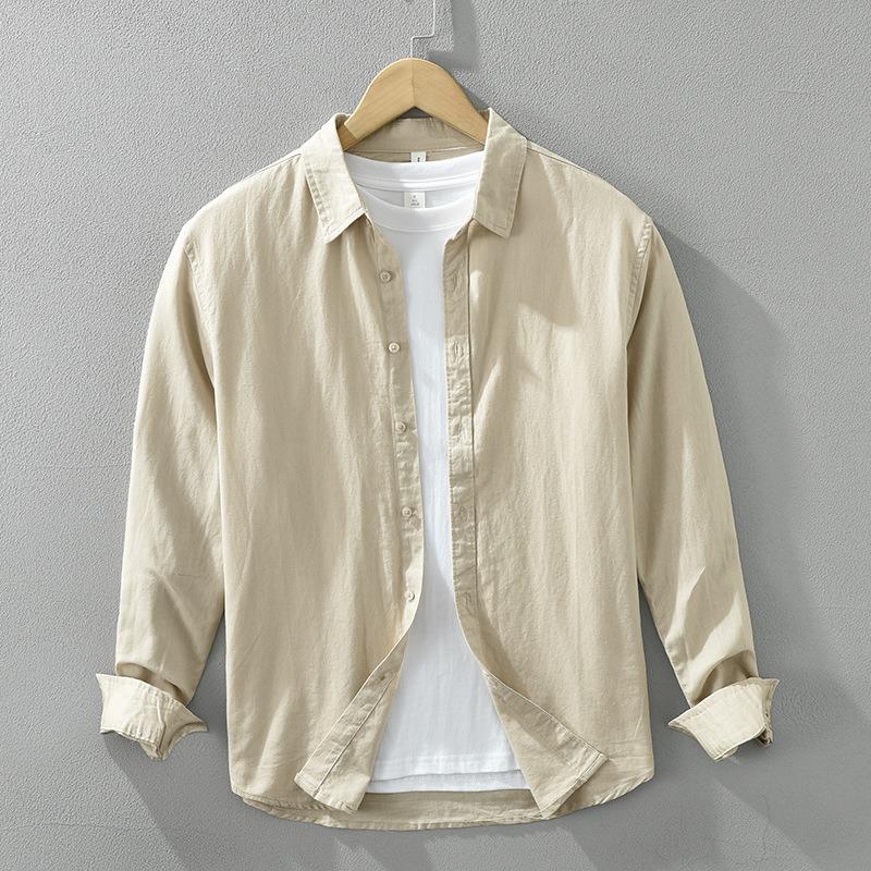 Pánská volná košile s dlouhým rukávem