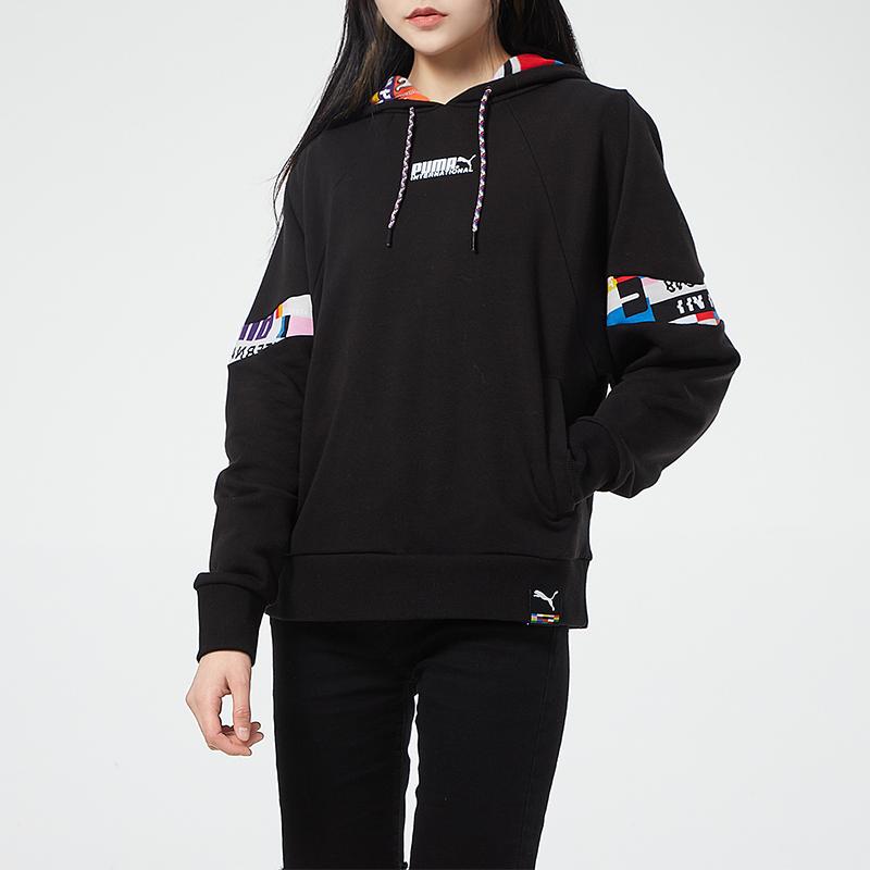 Puma Breathable Comfort Casual Hoodie Women Tops Black 531351-01