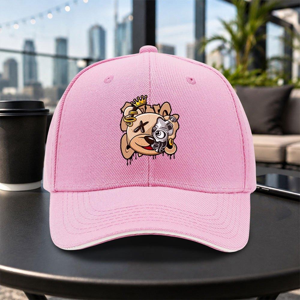 Mechanical Bear Graffiti Baseball Cap Unisex Adjustable Duckbill Cap Casual Lightweight Outdoor Hat Multiple Colors