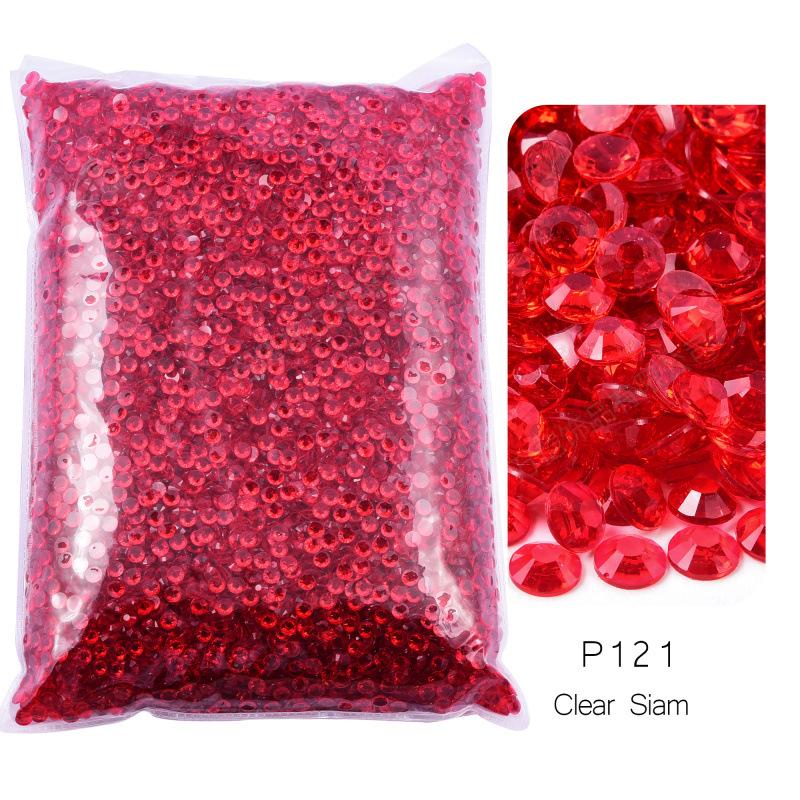 Round Resin Flat Bottom Drill Transparent Bottom Luminous Nail Drill Diy Mobile Phone Violent Bear Loose Diamond Accessories Accessories