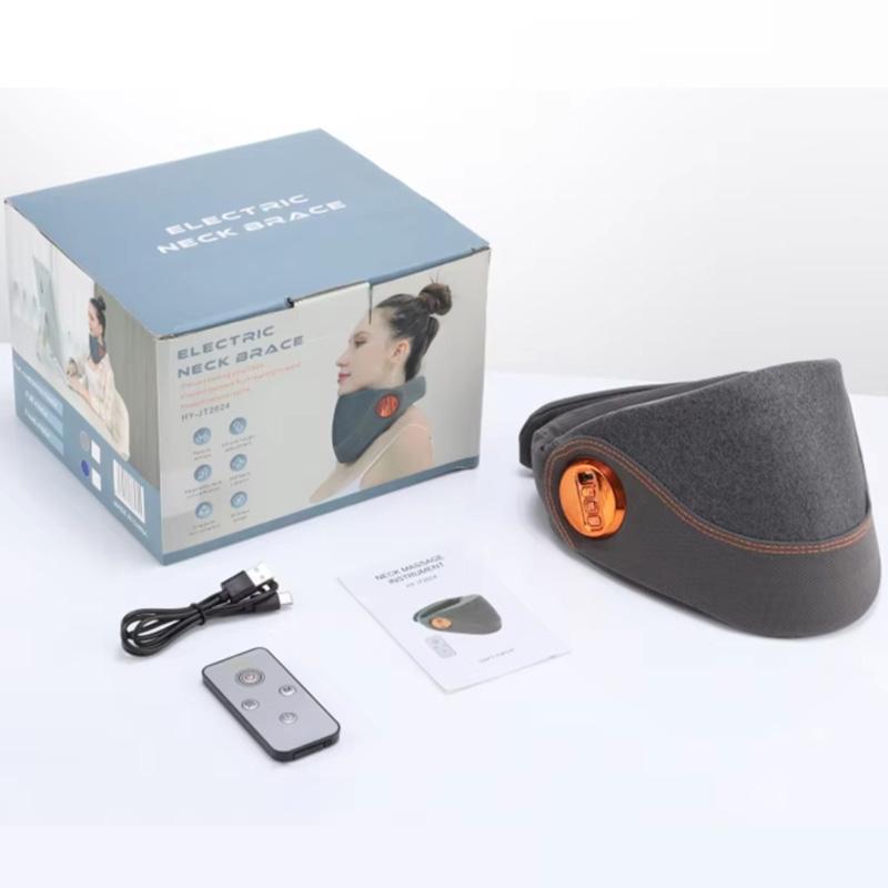 

Беспроводной пульт дистанционного управления Устройство для вытяжения шейного отдела позвоночника Горячий компресс Подушка для массажа шеи Технология нагрева воздушным давлением серебряный