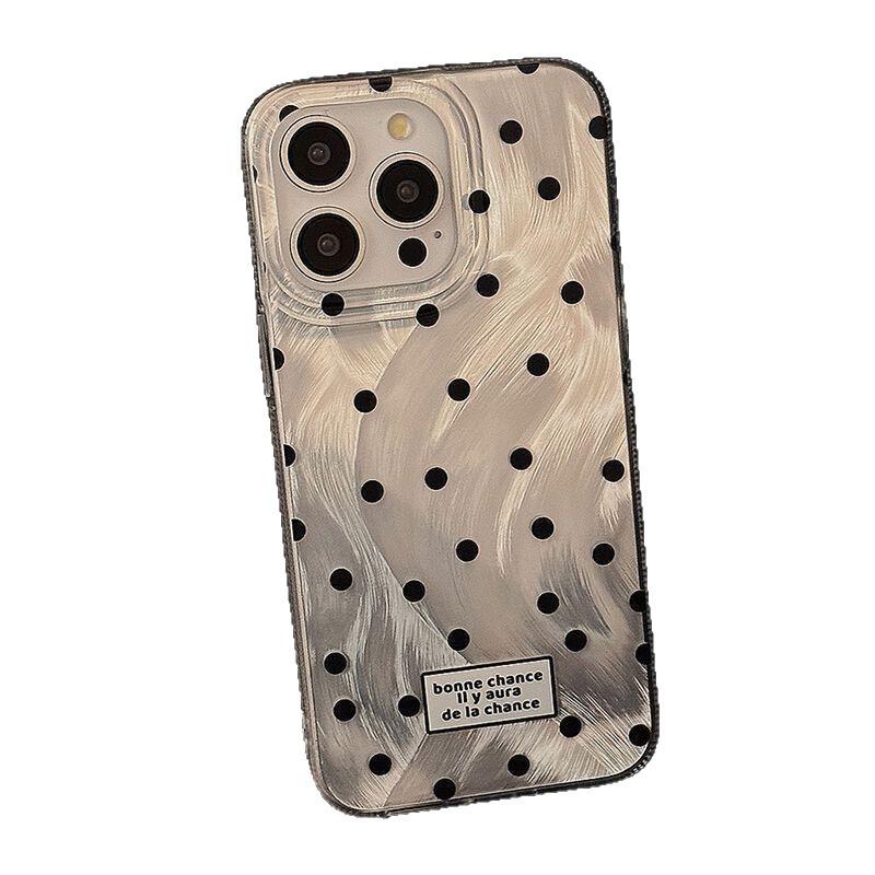 The Screen Is Black Spots Suitable for Apple 16PROMAX Mobile Phone Case IPhone 15 Hard Shell 14 Niche 13 Big Hole 12 Simple