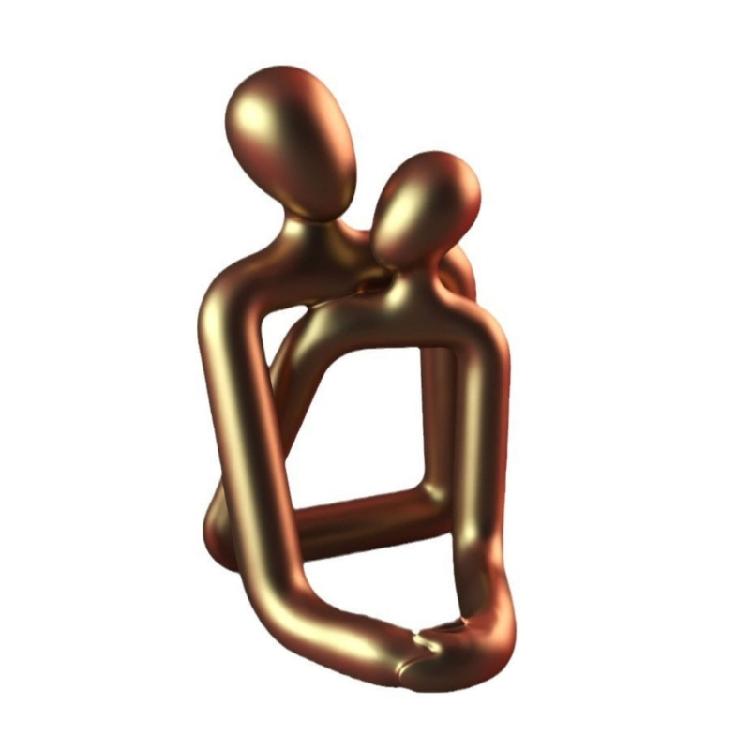 Love Sculpture Romantics Sculpture Resin Sculpture Couple Sculpture Decorations золотой