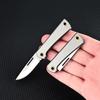Titanium Alloy Outdoor Portable Mini Folding Fruit Knife D2 Steel Sharp Blade Survial Keychain Pocket Knife For Camping EDC