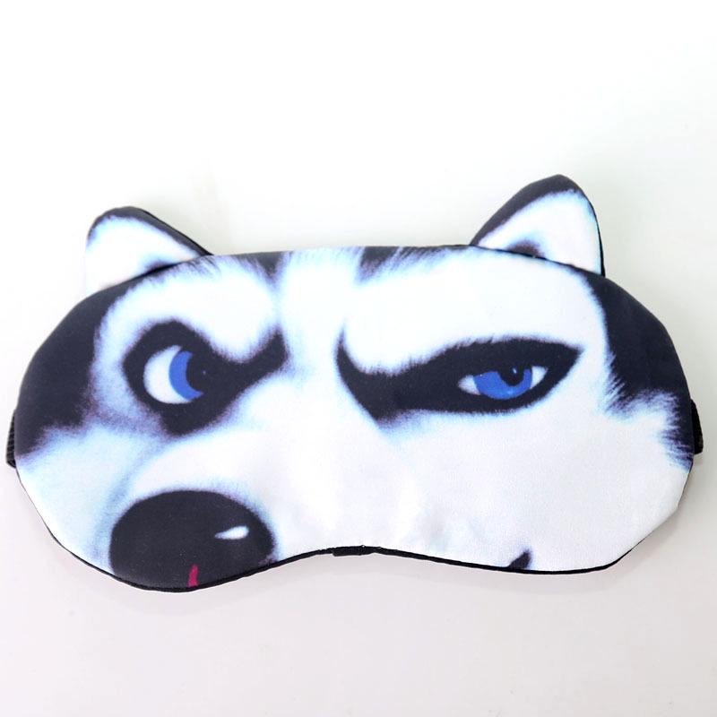 Cute Cat Dog Sleep Mask Natural Sleeping Eye Shade Cover Eye Mask Soft Blindfold Eye Patch Sleep Eyeshade Eye Cover