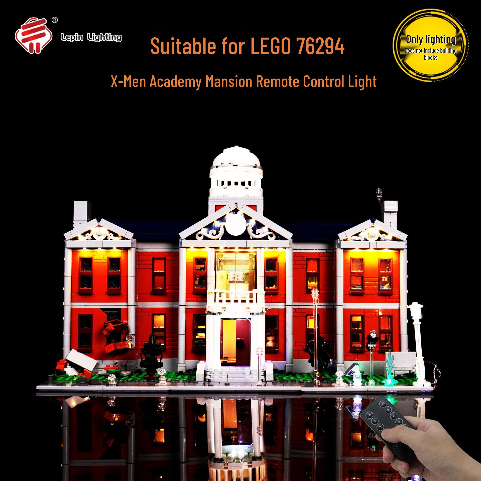 Светодиодная подсветка с дистанционным управлением для набора LEGO Marvel 76294 Особняк Людей Икс Супергерои Regular Version - No Blocks