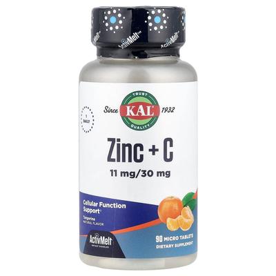 KAL Zinc + C Tangerine Micro Tablets 90 Count