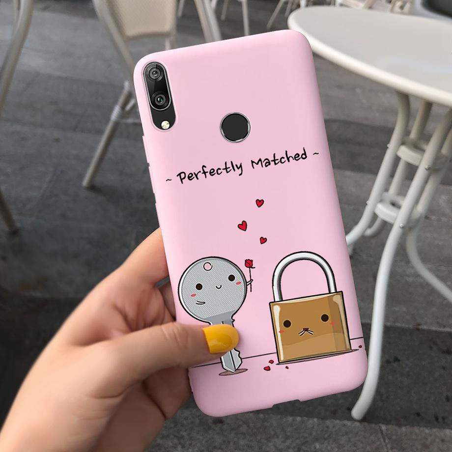 For Huawei Y7 2019 Case Soft TPU Phone Case Y 7 2019 Cover for Huawei Y7 Prime 2019 Silicone Coque Funda Matte Skily Back Shell