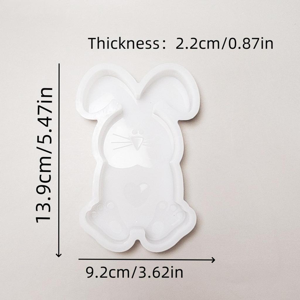 Bunny Silicone Mold Easter Bunny Statue Silicone Mold Children Adults Beginners-Friendly Casting Mould Easy Release For Cake