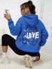 Graffiti Line Bear Einfacher Druck Damen Kapuzenpullover Harajuku S-3xl Sweatshirt Mode Lässig Straße Mit Kapuze Herbst Warm Streetwear Damen