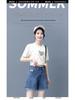 Women's 2026 Summer High-Waisted A-Line Denim Shorts - Slimming, Loose Fit, Wide-Leg Design
