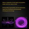 2M Auto Car LED Strip Light Interior Decor Atmosphere Wire Strip Lamp 12V Purple