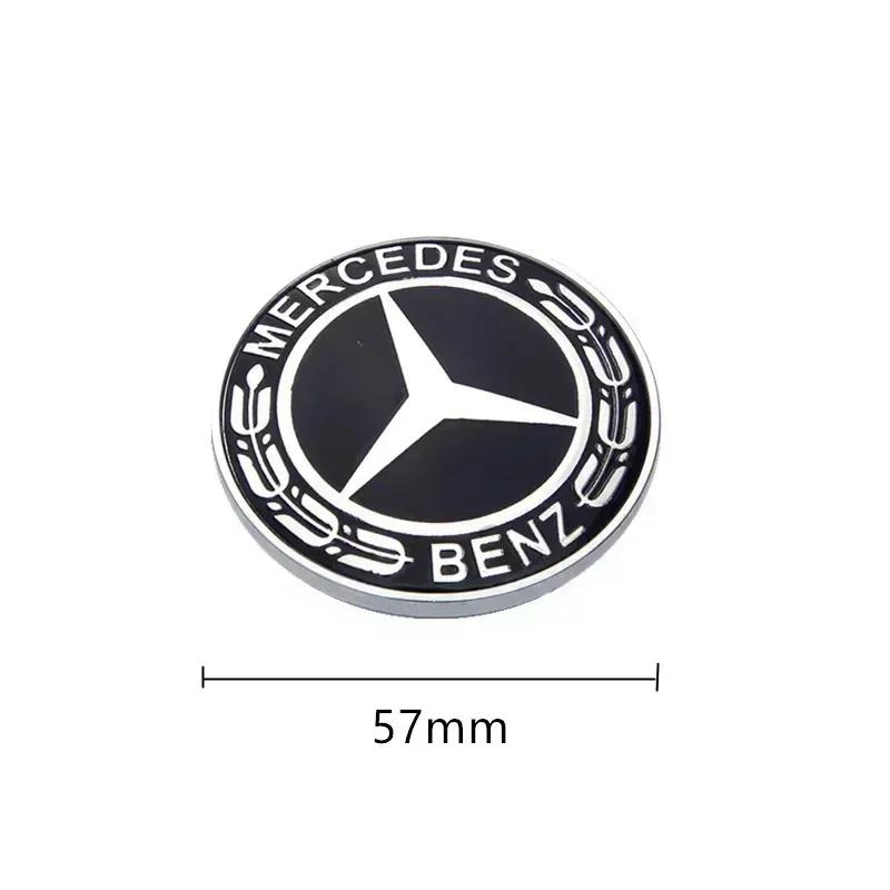 ESU5 1pcs 57mm Car Hood Emblem Badge Bonnet Emblem For Mercedes Benz W124 W140 W163 W202 W203 W204 W210 W211 W205 A2048170616