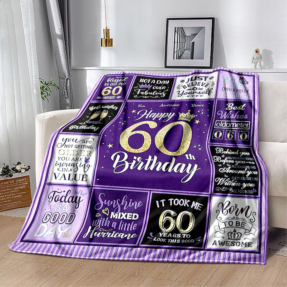 Happy 50th Birthday Celebration flannel,Lightweight,Flannel Blanket,Comfortable Blanket, Sofa Blanket, Gift blankets,Holiday Gift Blanket Blankets