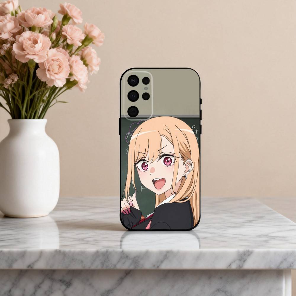 M-Marin K-Kitagawa My Dress Up D-Darling Phone Case For Samsung S25,24,23,22,30,21,10,9,Ultra,Plus,Lite,FE,4,5 G Soft Black Case