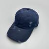 Ripped Wind Embroidery Letters Solid Color Baseball Cap Men'S And Women'S Retro Street Versatile Sunshade Cap