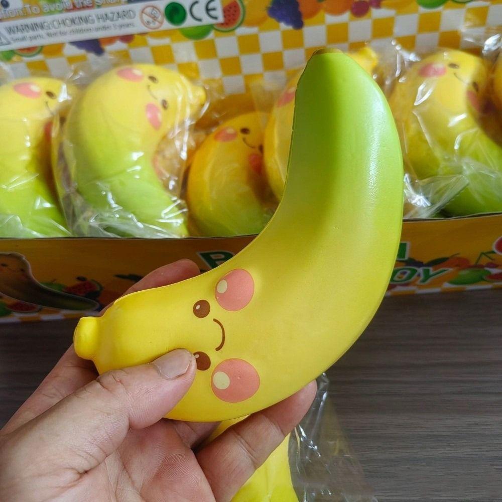 Soft Banana Squeeze Toys Peeling Design Fruits Pinch Toy Sensory Stress Stick Children's Gifts