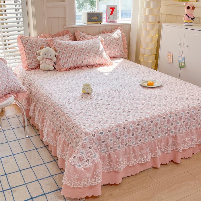 2025 Hot-Selling 5D Digital Print Milk Velvet Bedspread Set - Large, Luxurious 4-Piece with Baby Velvet Bed Skirt