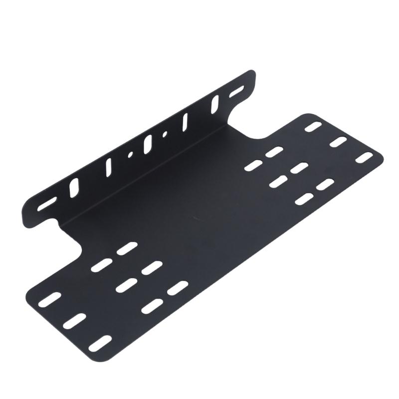 Carbon Steel Front Number Plate Bracket with Slotted Mounting Holes for Front-End License Plate and LED Light Bar