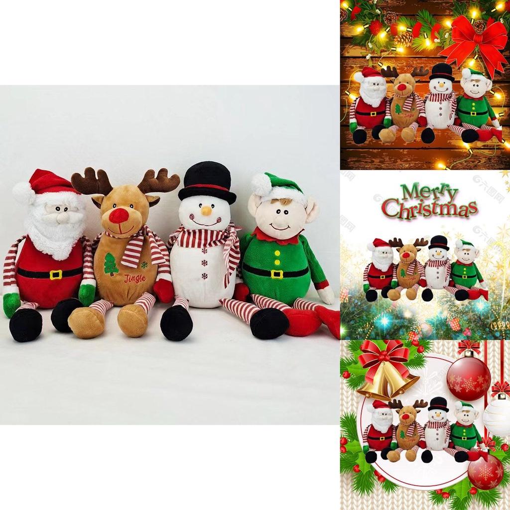 High-quality Pp Cotton Stuffed Santa Doll For Festive Indoor Decor