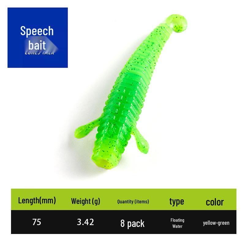 LB Soft Shrimp Tail Lure: Black Stick for Bass & Mandarin Fish