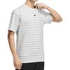 adidas T-shirt Casual a Manica Corta con Striscia Logo Gamba Dritta Uomo Top Bianco HS4382