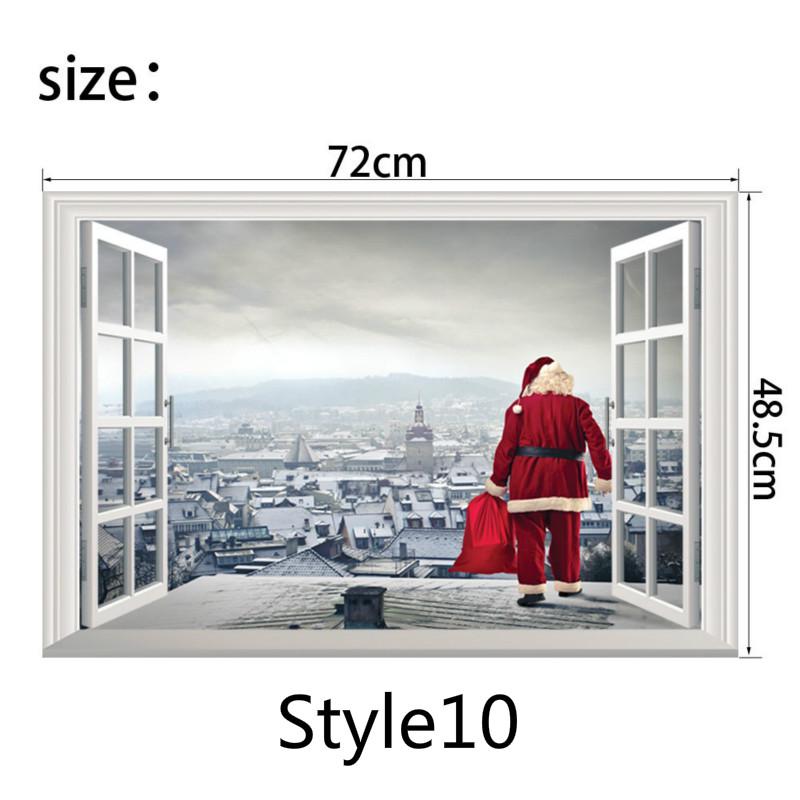 Christmas Window 3D Wall Stickers Personality Home Christmas Decoration Stereo Wall Stickers