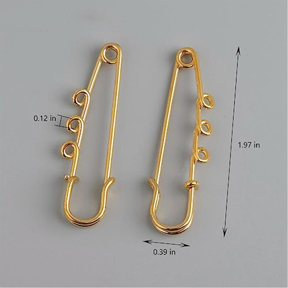 10/20 Stück Große Sicherheitsnadeln Eisen Brosche 3 Schlaufen Metall für DIY Kleidung Decken Röcke Strickstoff Handwerk Bastelzubehör