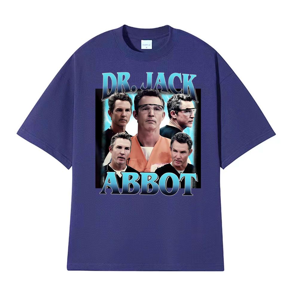 Dr Jack Abbott Blue Vintage 90s Graphic T Shirts Mens Clothing Summer Fashion Classic Tshirt Unisex Summer High Quality TShirt
