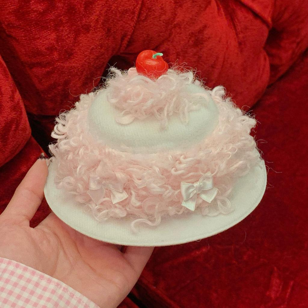 Cream Cake Designs Birthday Hat Hair Clip for Women and Girls Hair Accesories Hairpieces for Parties and Photoshoots