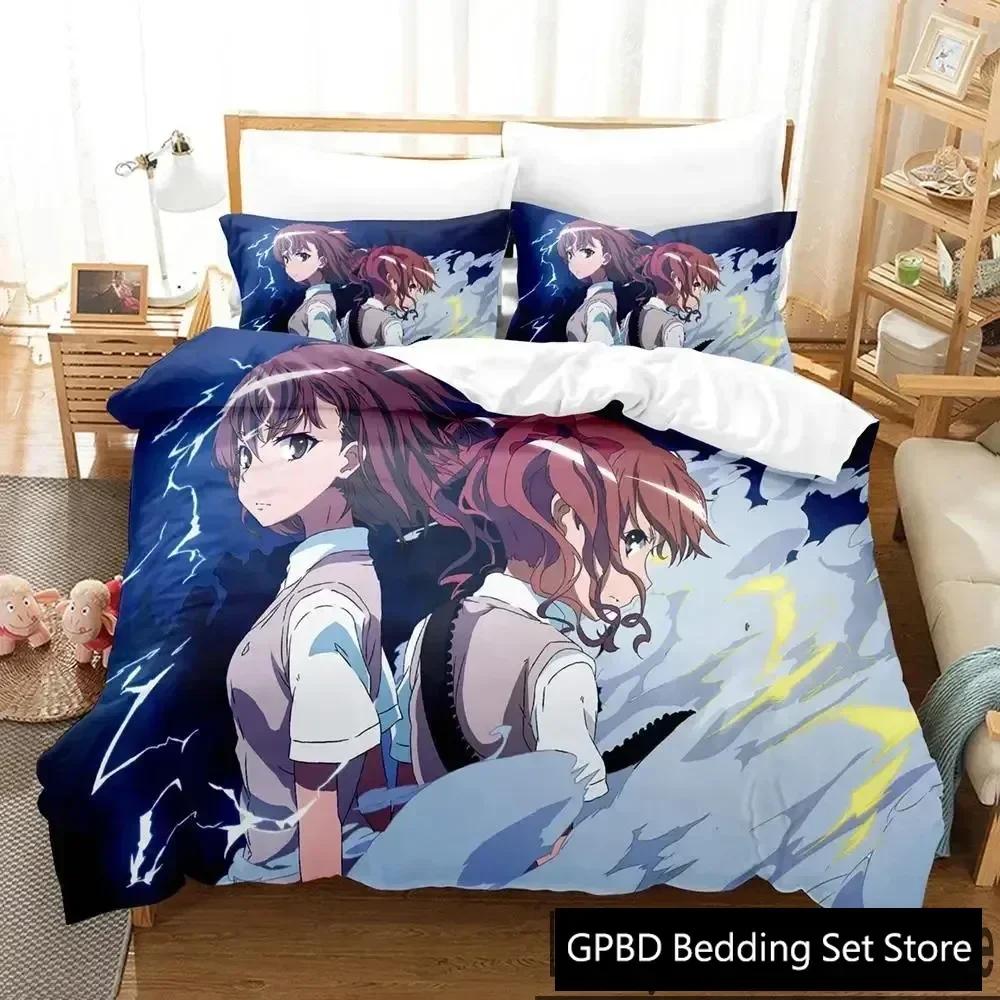3D Misaka Mikoto A Certain Magical Index Railgun Beding Set Bedrom Soft Modern Bedspreads Comefortable Soft durable Quality Duvet Cover Pilowcase
