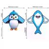 1Pcs New Shark Bee Penguin Cartoon Children's Novice Beginner Kites Flying Outdoor Toys For Kids Animals Nylon Fabric Kite