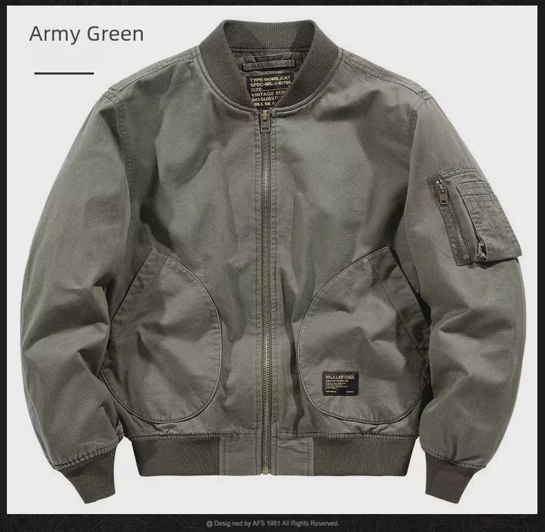 Unisex Retro Japans Pilotjack - Lichtgewicht Katoenen Baseballjas voor Lente, Herfst en Winter