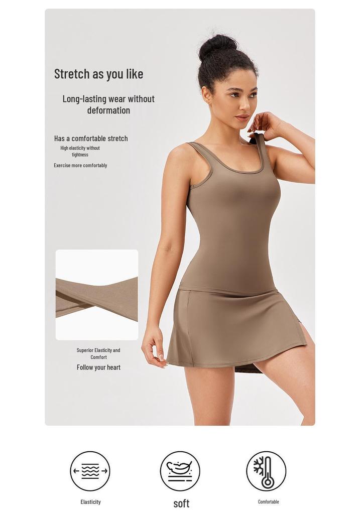 European & American Quick-Dry Yoga Vest: Nude Feel, Slimming, Tight-Fit, Square Neck Running Top