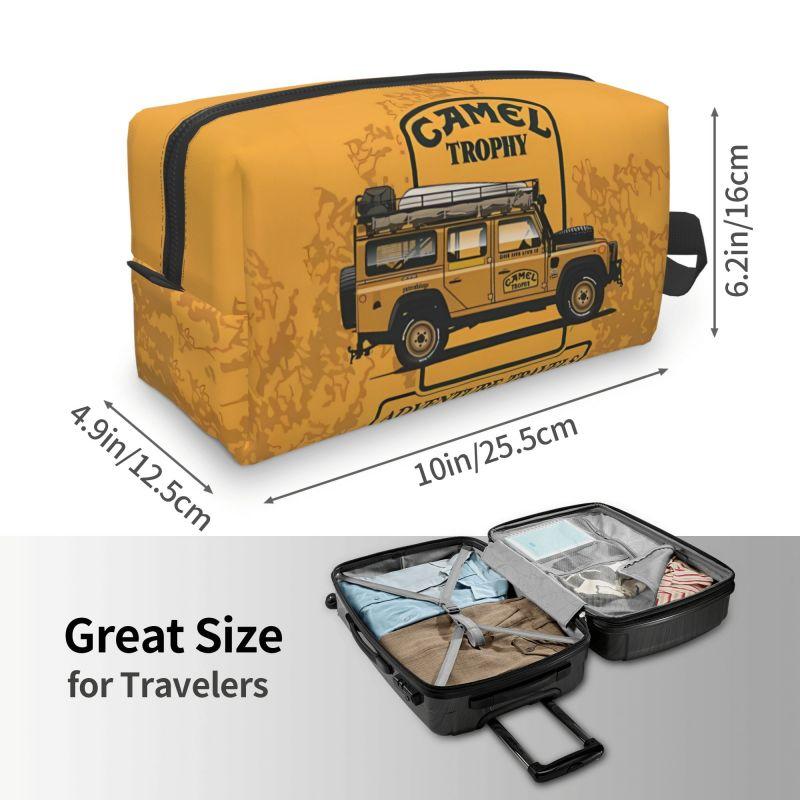 Camel Trophy Racing Makeup Bag Women Travel Storage Toiletry Bag Men Portable Cosmetic Organizer Waterproof Makeup Bags