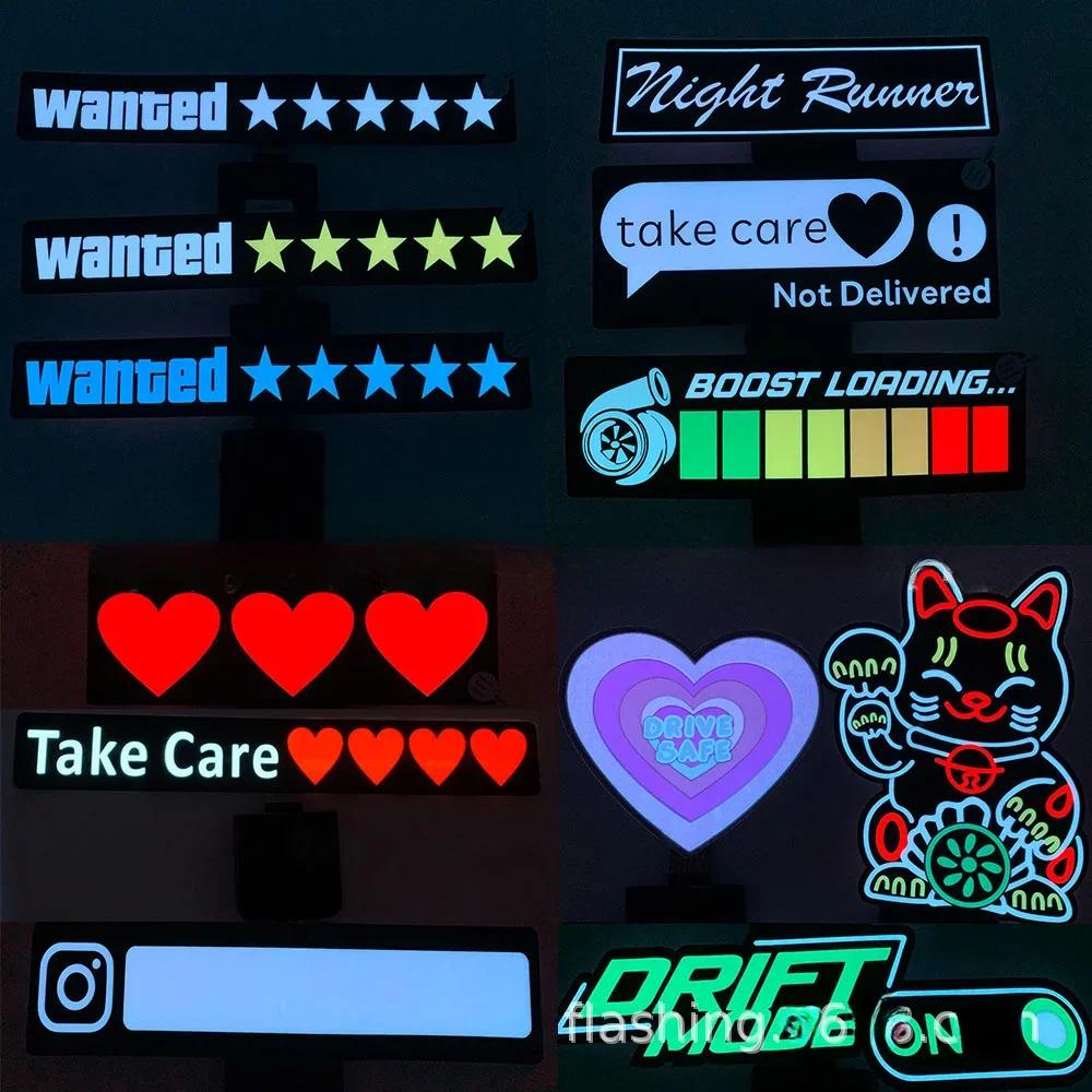 

Новая светодиодная светоизлучающая наклейка на окно «Требуется», наклейка на лобовое стекло, декоративные автомобильные аксессуары, световая панель без батареи для автомобиля