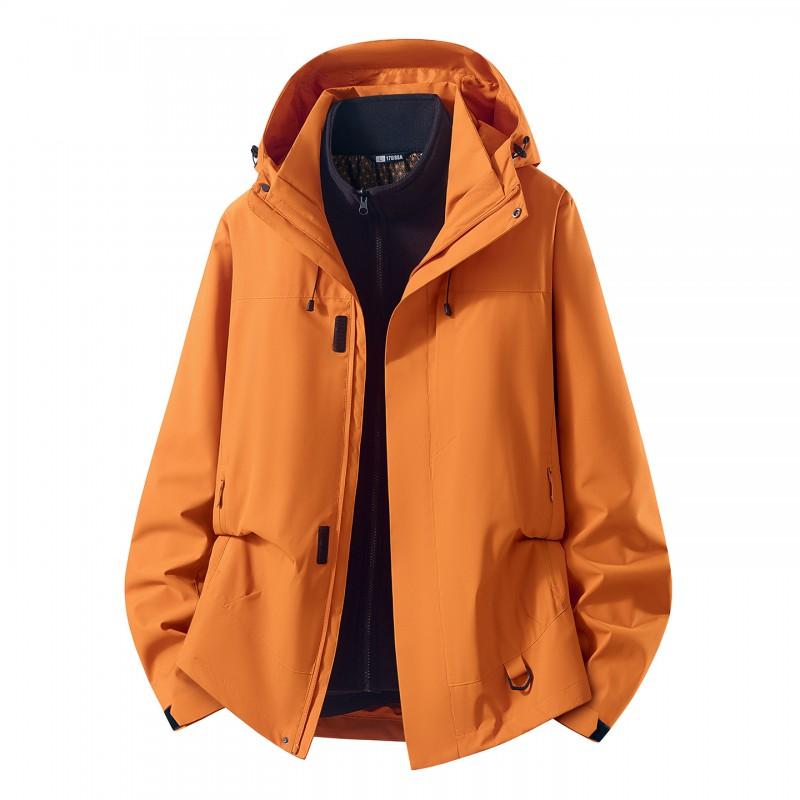 Men Women 3-in-1 Waterproof Windproof Hiking Jacket With Fleece Liner Outdoor Trekking Camping Rainy Weather