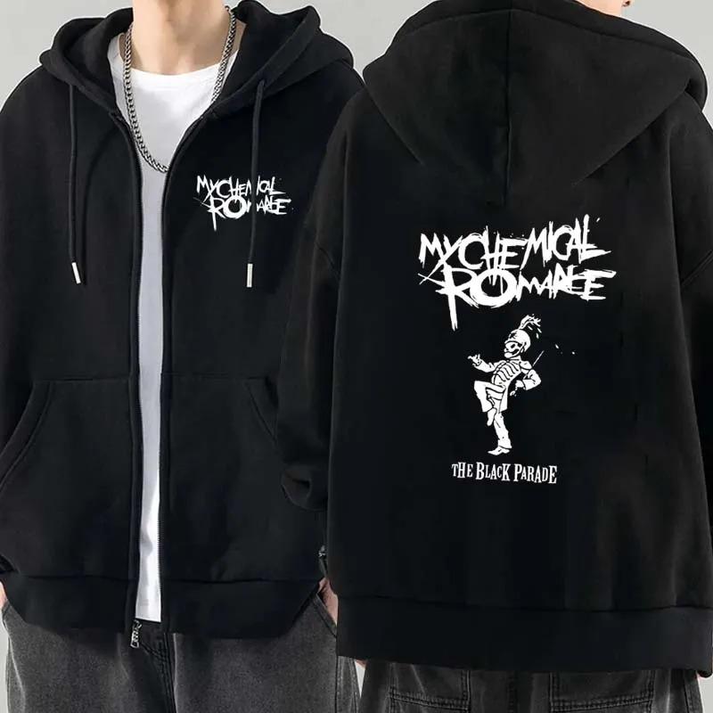 Men Hoodies Coats My Chemical Romance Mcr Dead Zipper Hoodie Top Parade Punk Emo Zip Up Sweatshirt