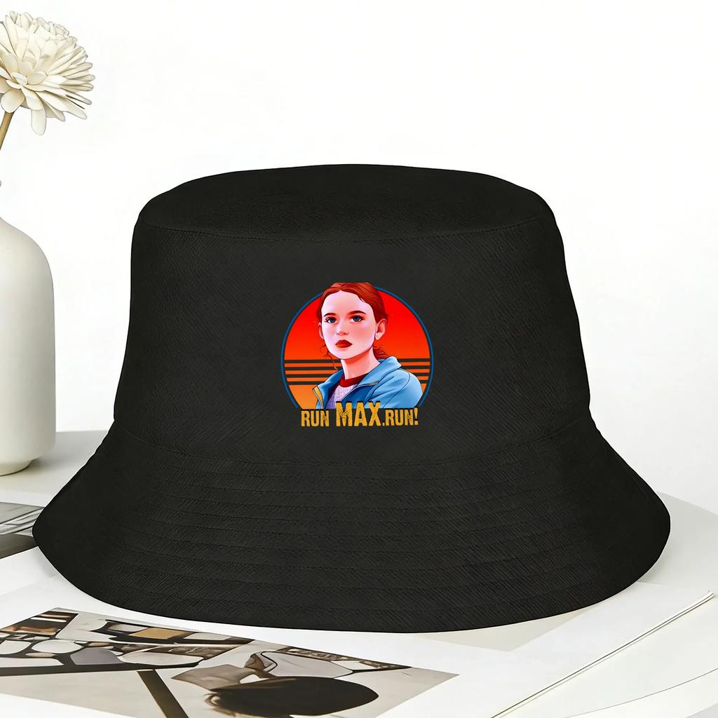 Run Maxl Bucket Hat Harajuku FisherUnisex Caps Personality Beach Travel Sunscreen Hats For Unisex Fashion Custom DIY Cap