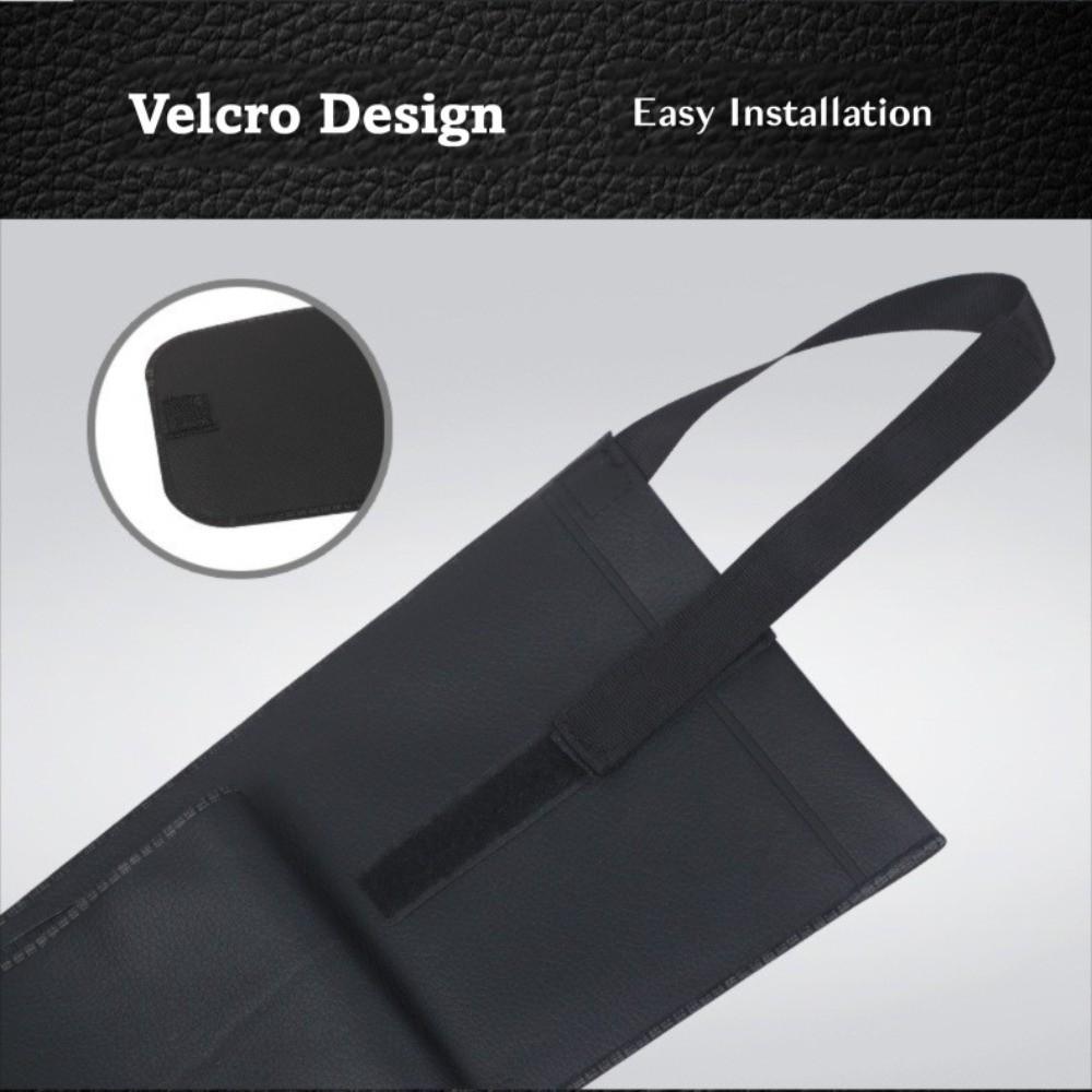 Black Car Umbrella Storage Bag Synthetic Leather Waterproof Car Seat Back Holder Compact Saving-space Auto Tidying Accessories