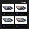 BMW 5 Series E60 LED Headlight Assembly with Angel Eyes DRL & Turn Signals (03-10)