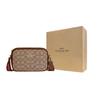 Coach Jamie 19 Classic Monogram Zip Closure Coated Canvas And Leather Shoulder Crossbody Bag Small Women Bags Khaki CO927-IMVGB