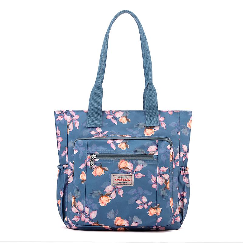 

Женская сумка через плечо с принтом, легкая сумка-тоут из нейлона