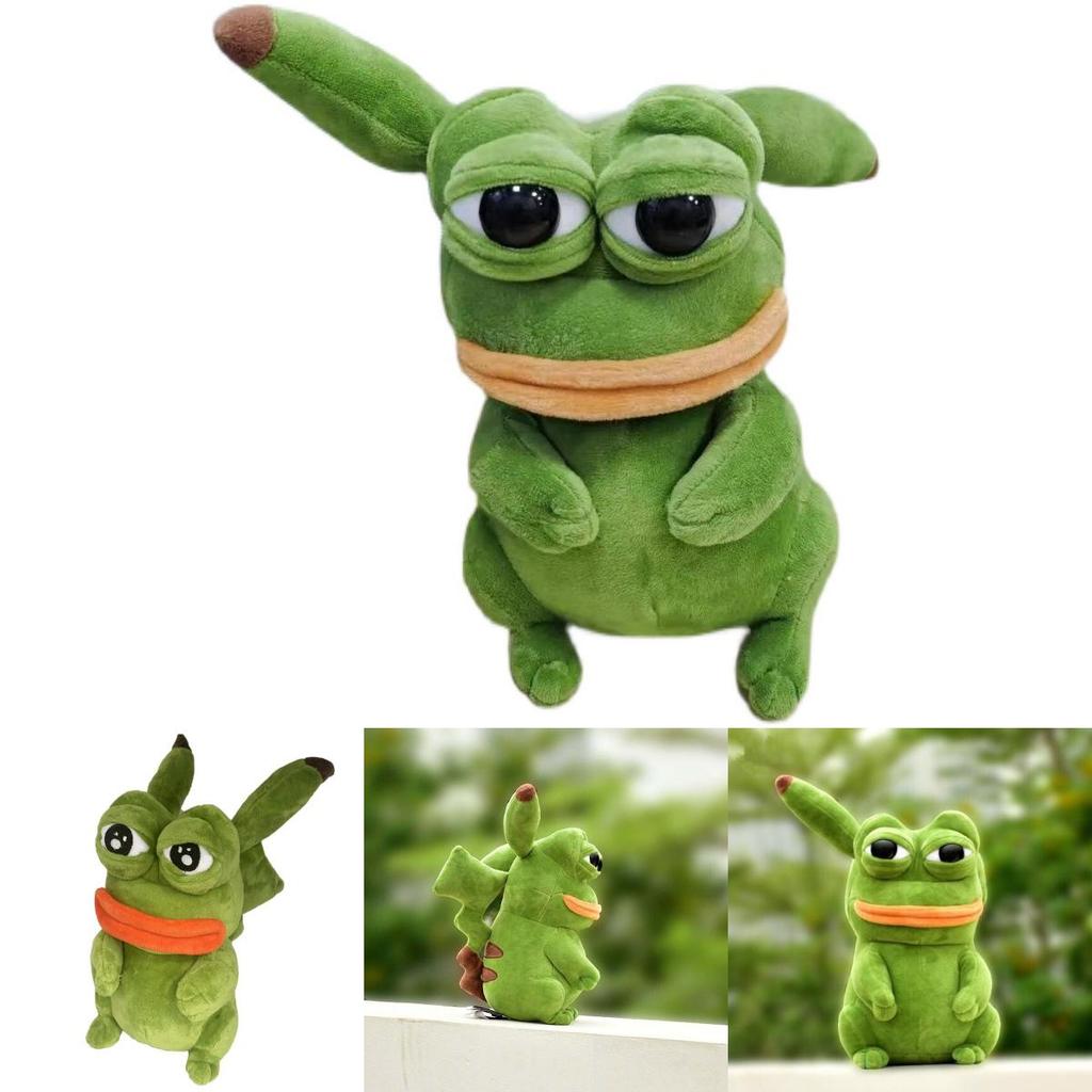 Weiches Plüschfrosch Kuscheltier Pepe Der Frosch Traurig Kawaii Zimmerdeko Spielzeug