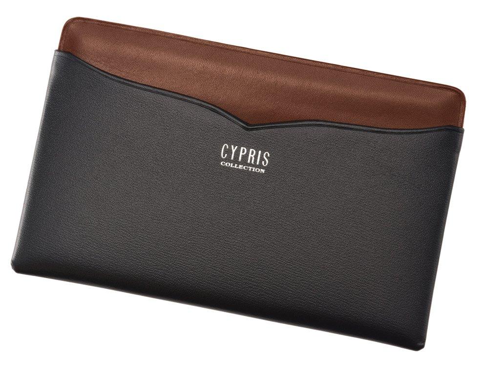 

КОЛЛЕКЦИЯ CYPRIS Кожа теленка Box Кожа теленка Limpid Тонкий держатель для одной визитки День Рождения Парню Подарок отцу Подарок, Кожа, Черный x 4659 & Держатель,