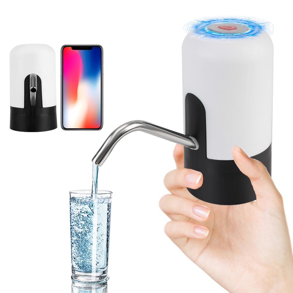 Automatic Water Dispenser Wireless Electric Water Pump USB Rechargeable Barreled Water Pumping Device With Blue LED Light