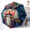 1pc Nutcracker Christmas Automatic Folding Umbrella   Compact 8 Rib Design, Durable Iron Frame for Travel, Outdoor,  A0920102