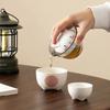 Lovely Rabbit Chinese Kung Fu Travel Tea Set Ceramic Glaze Teapot Teacup Gaiwan Porcelain Teaset Kettles Teaware Sets