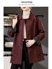 Women's Slim Mid-Length Trench Coat - Autumn/Spring Fashion 2025, Casual Chenille Spandex